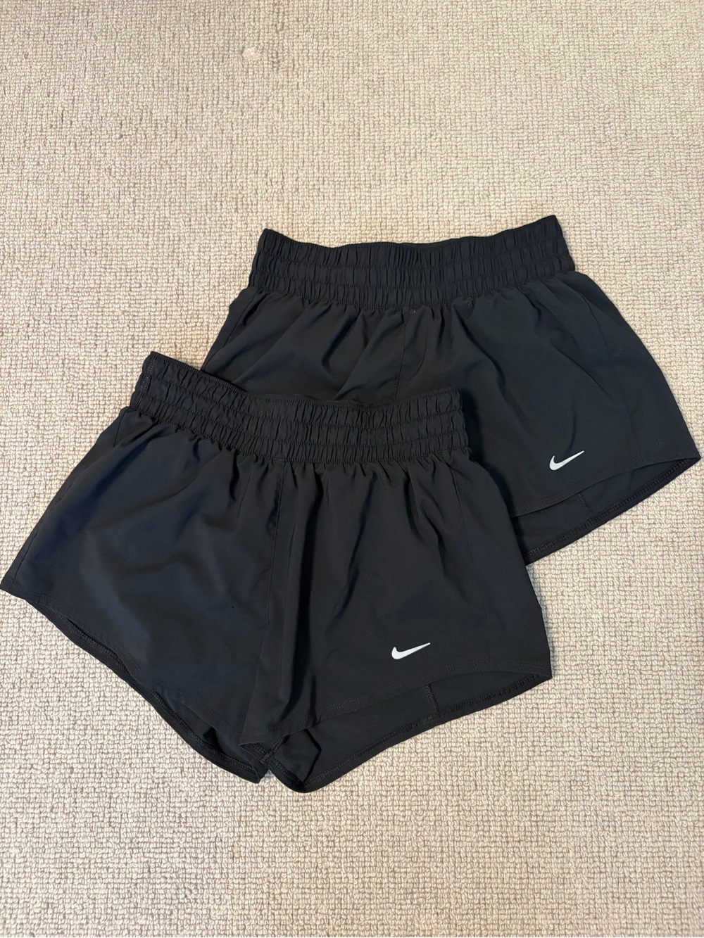 BUNDLE: Two Pairs Nike Women's Black Dri-FIT Athletic Shorts (Size XS)